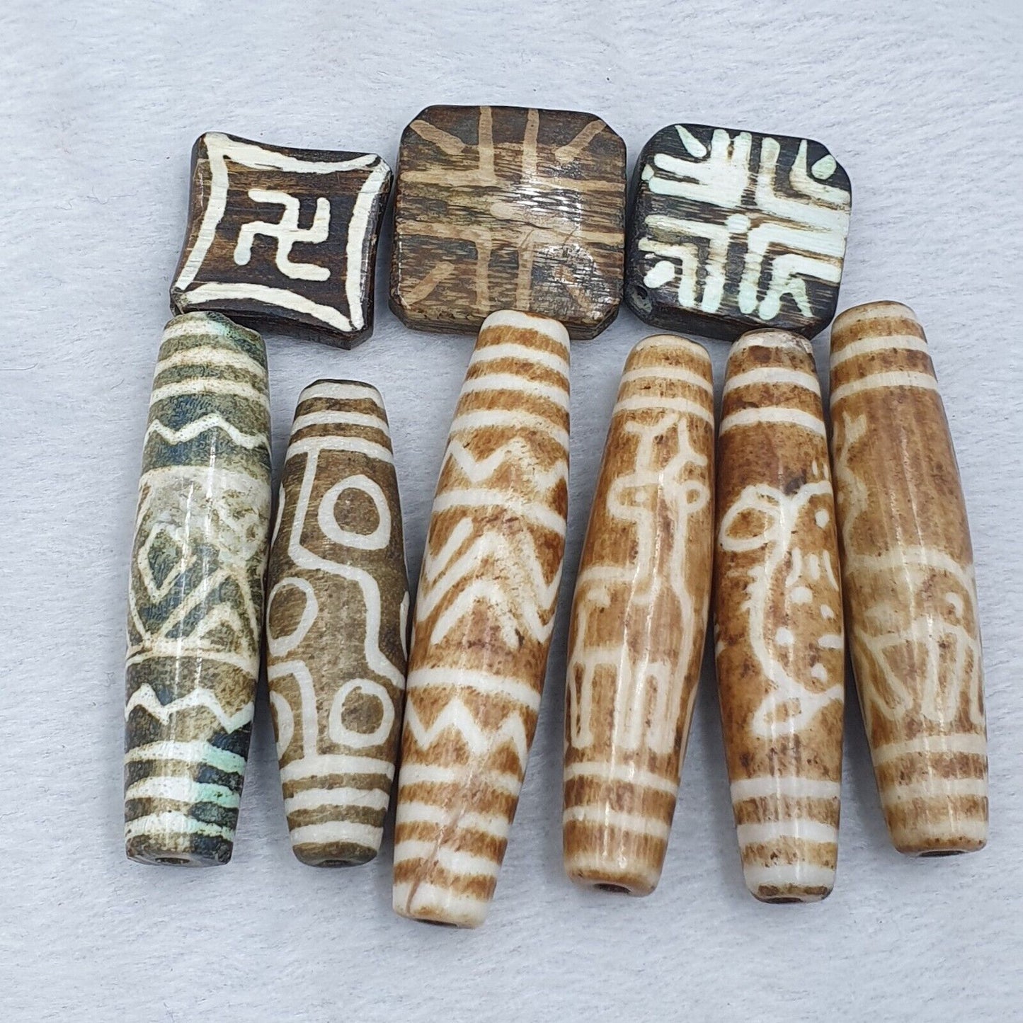 非常罕見的亞洲緬甸 Pumtek 貿易珠批次