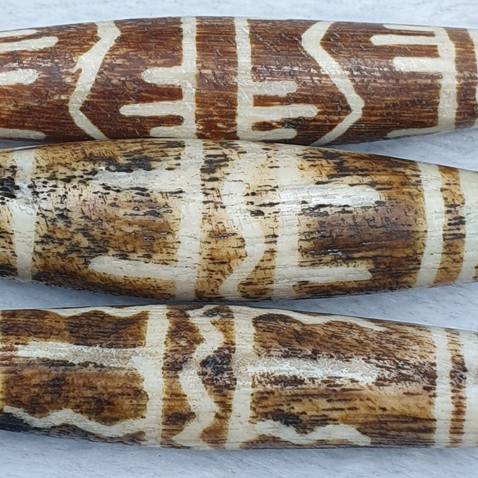 South Asian Burmese Pumtek Beads Late 20th C beads lot