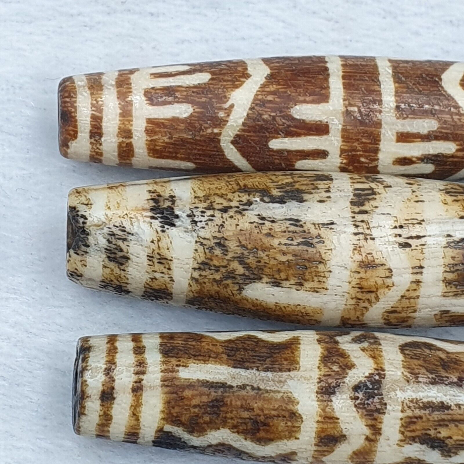 South Asian Burmese Pumtek Beads Late 20th C beads lot