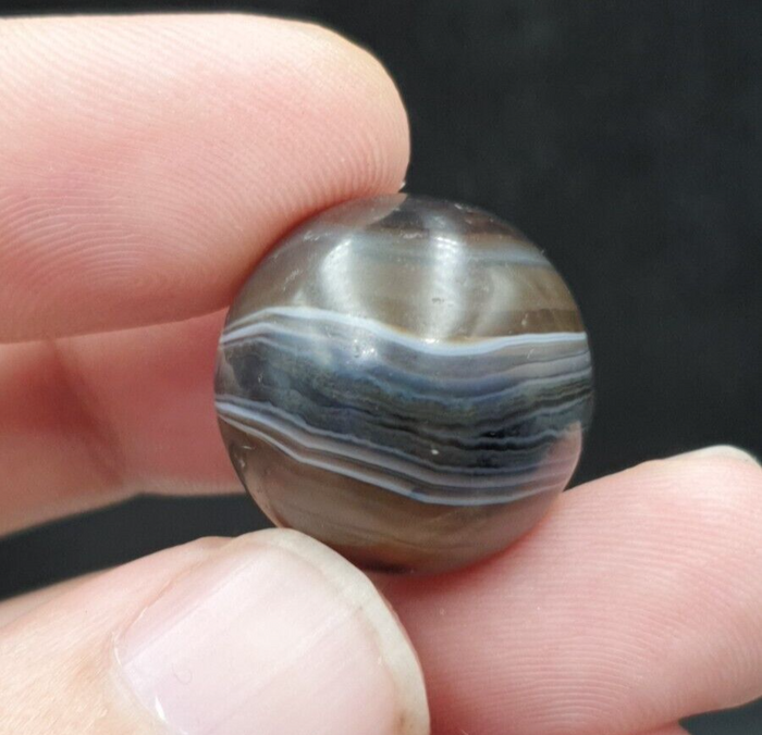 Antique Ancient Indo Himalaya Agate Stone Bead Suleimani Agate 19.2mm