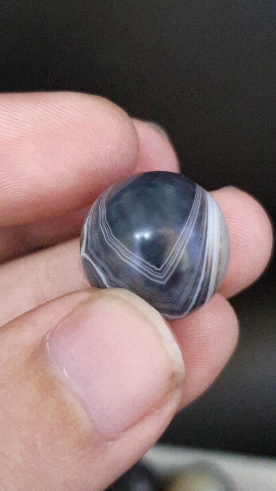 Antique Ancient INDO Himalaya Agate stone Bead Suleimani Agate 20mm