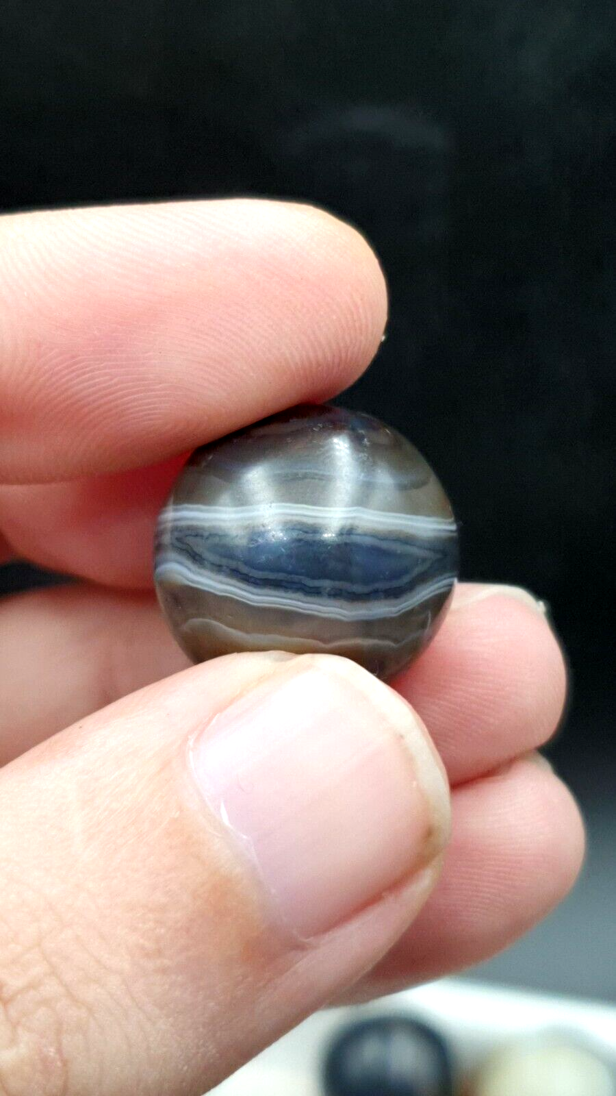 古董古代印度喜馬拉雅瑪瑙石珠蘇萊曼尼瑪瑙 19.2 毫米