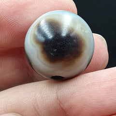 Antique Ancient INDO Himalaya Agate stone Bead Suleimani from Bangladesh 19.5mm