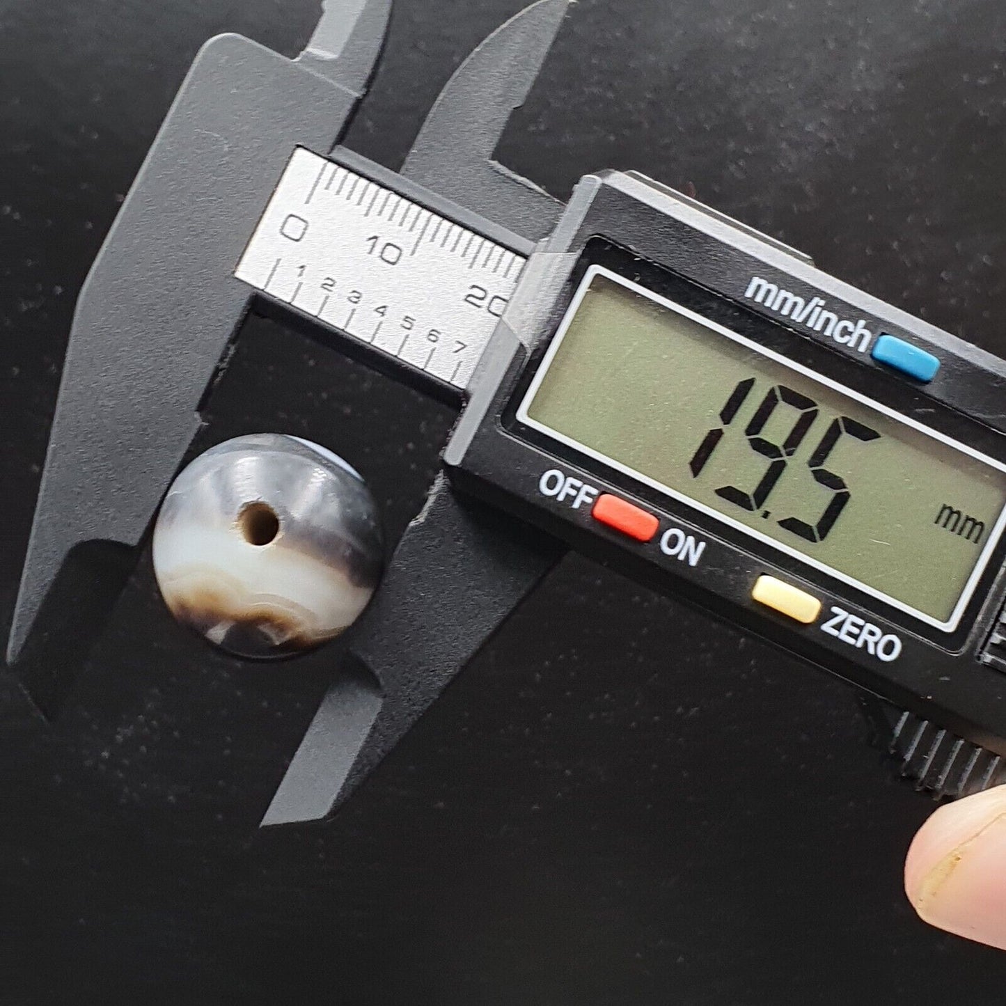 古董古代印度喜馬拉雅瑪瑙石珠蘇萊曼尼來自孟加拉國 19.5 毫米