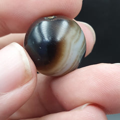 Antique Ancient INDO Himalaya Agate stone Bead Suleimani Agate 19.5mm