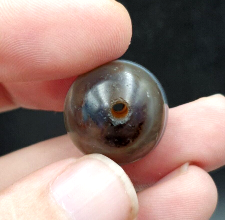 Antique Ancient INDO Himalaya Agate stone Bead Suleimani Agate 19.2mm