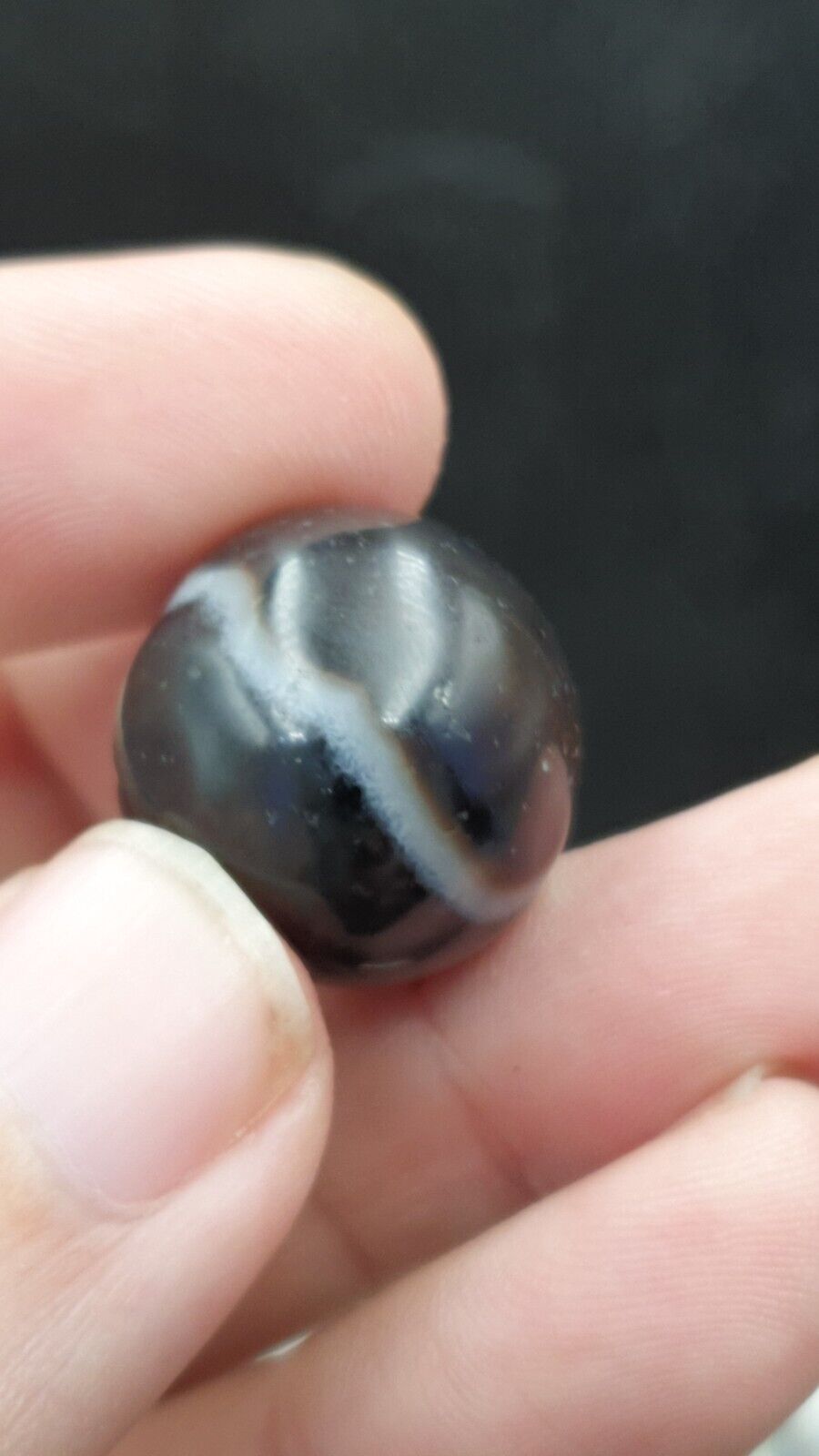 Antique Ancient INDO Himalaya Agate stone Bead Suleimani Agate 20mm