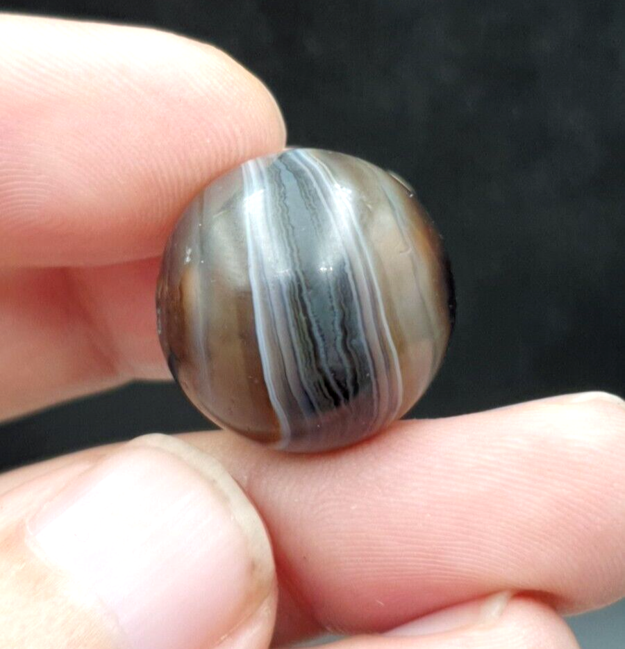 Antique Ancient INDO Himalaya Agate stone Bead Suleimani Agate 19.2mm