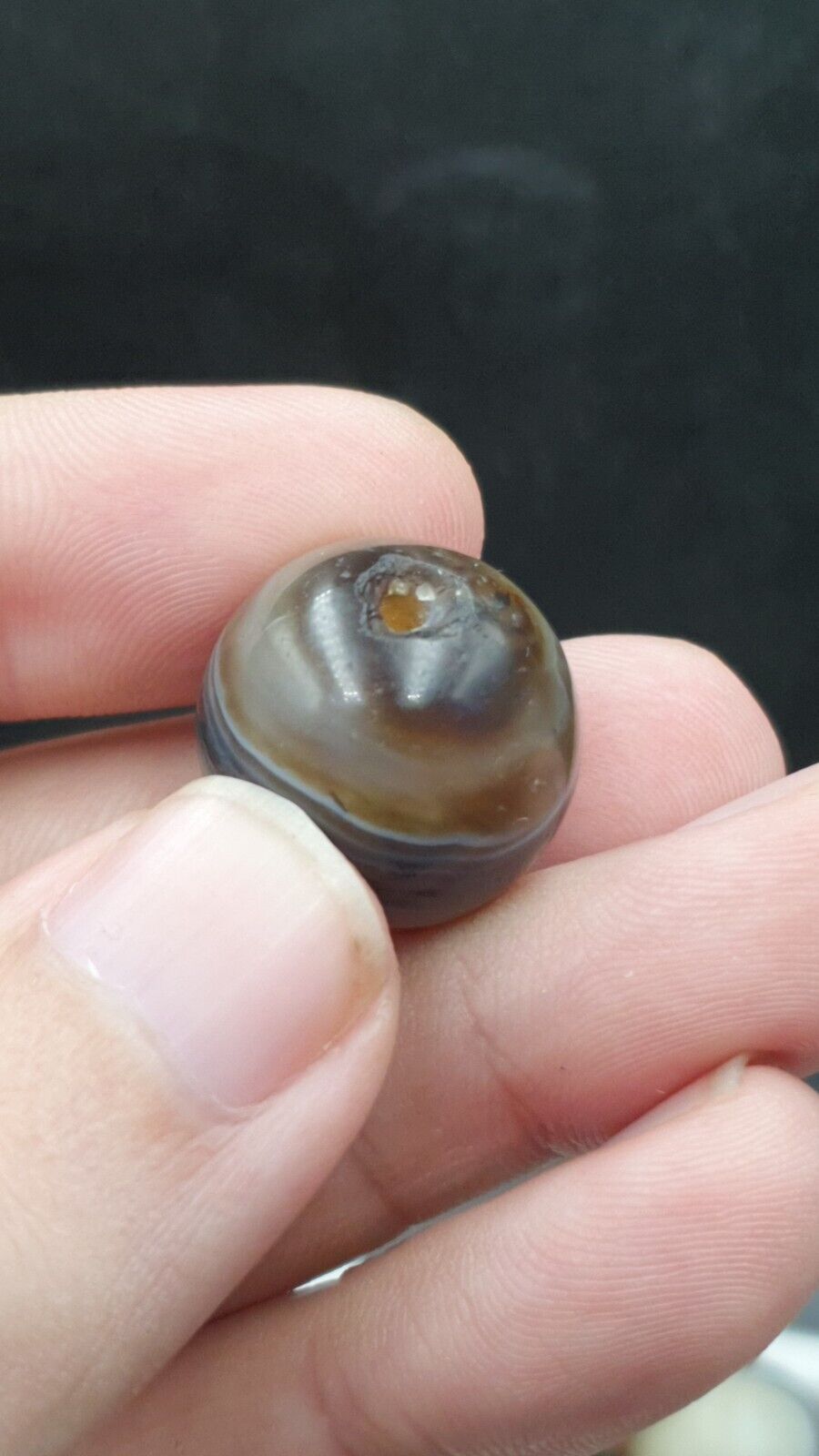Antique Ancient INDO Himalaya Agate stone Bead Suleimani Agate 19.2mm