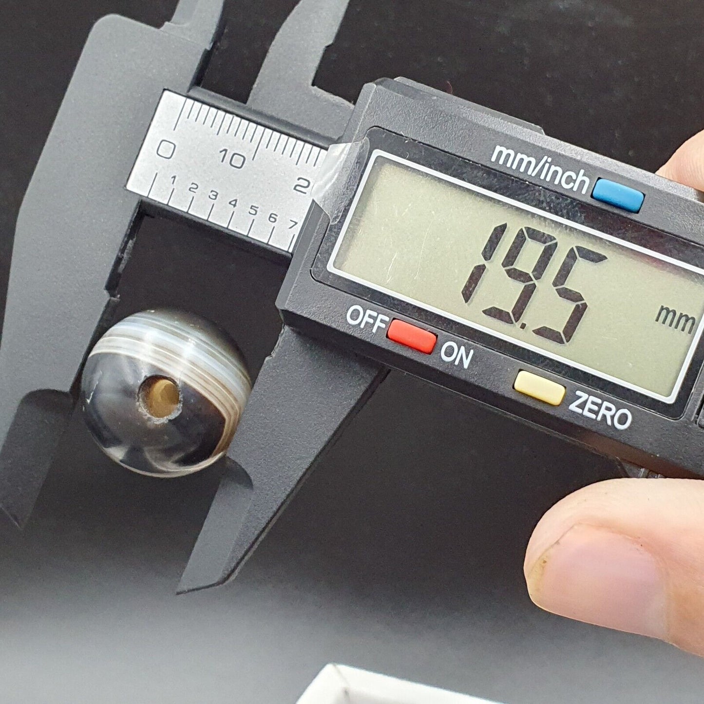 古董古代印度喜馬拉雅瑪瑙石珠蘇萊曼尼瑪瑙 19.5 毫米
