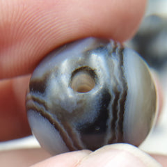 Antique Ancient INDO Himalaya Agate stone Bead Suleimani from Bangladesh 19mm
