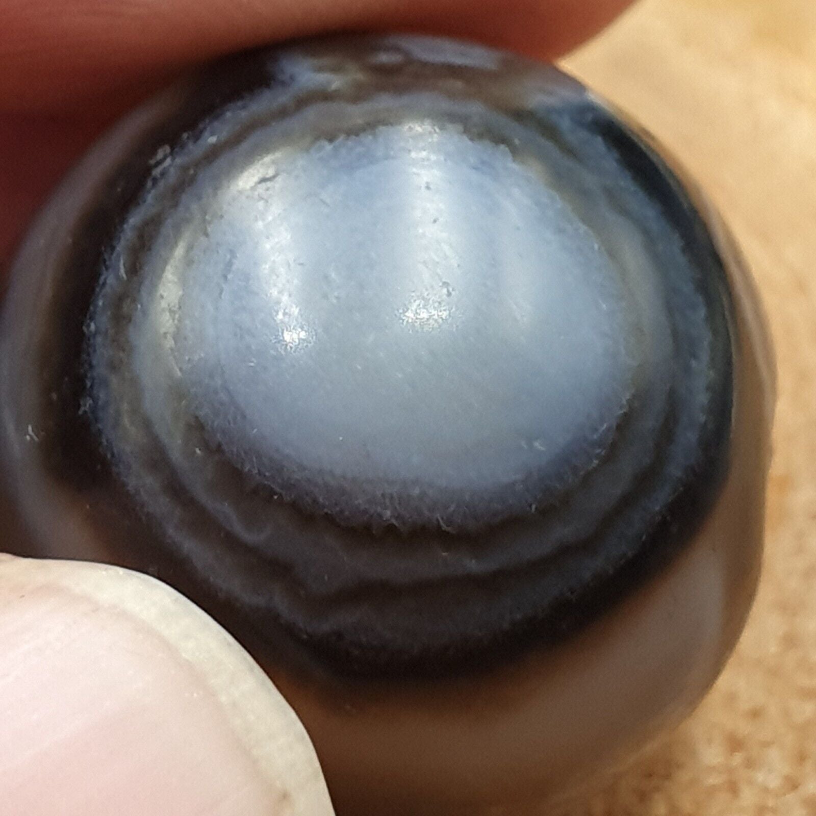 Antique Ancient INDO Himalaya Agate stone Bead Suleimani from Bangladesh 19mm