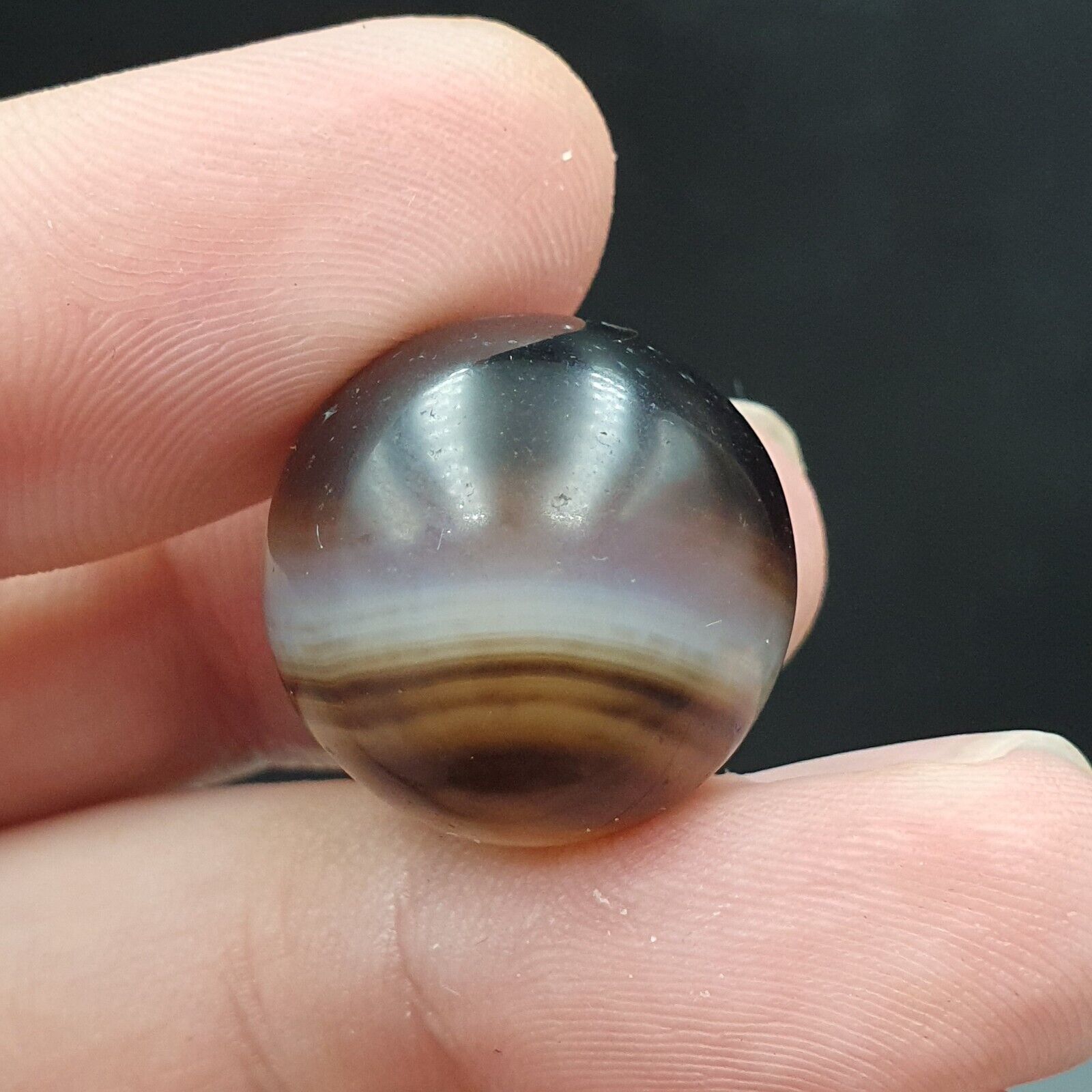 Antique Ancient INDO Himalaya Agate stone Bead Suleimani Agate 18.5mm