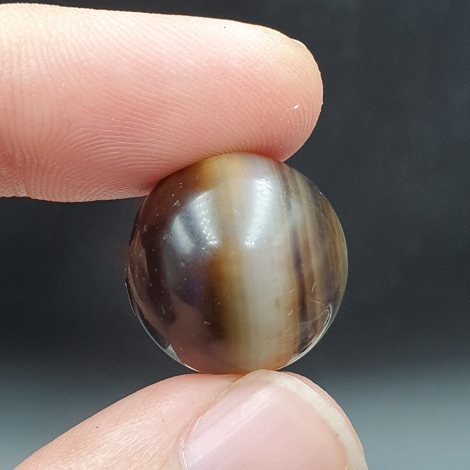 Antique Ancient INDO Himalaya Agate stone Bead Suleimani Agate 18.5mm