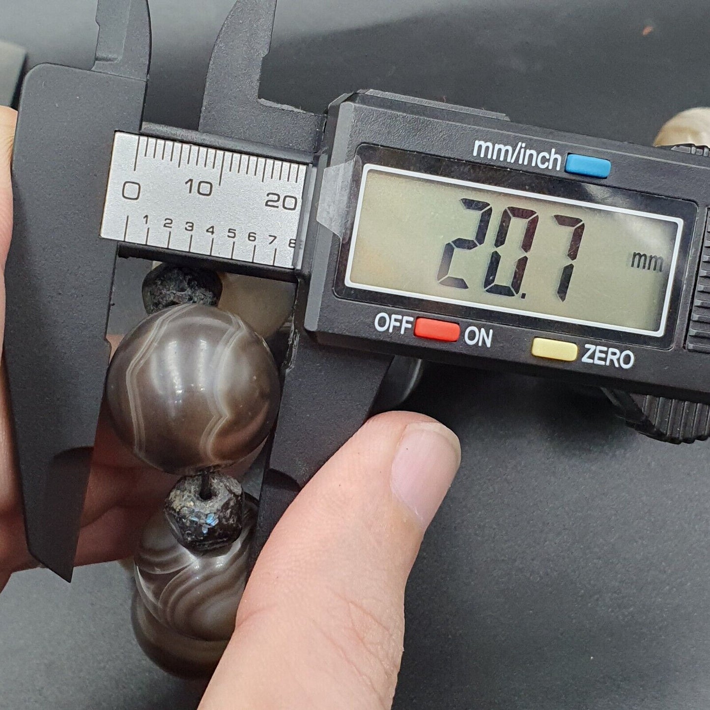 批量古董古代印度喜馬拉雅孟加拉瑪瑙蘇萊曼尼珠項鍊 17-20 毫米