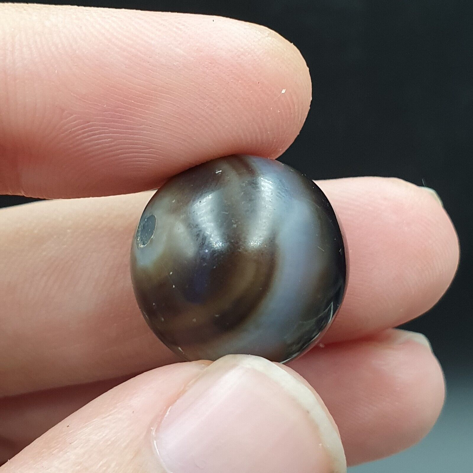 Antique Ancient INDO Himalaya Agate stone Bead Suleimani Agate 18.5mm