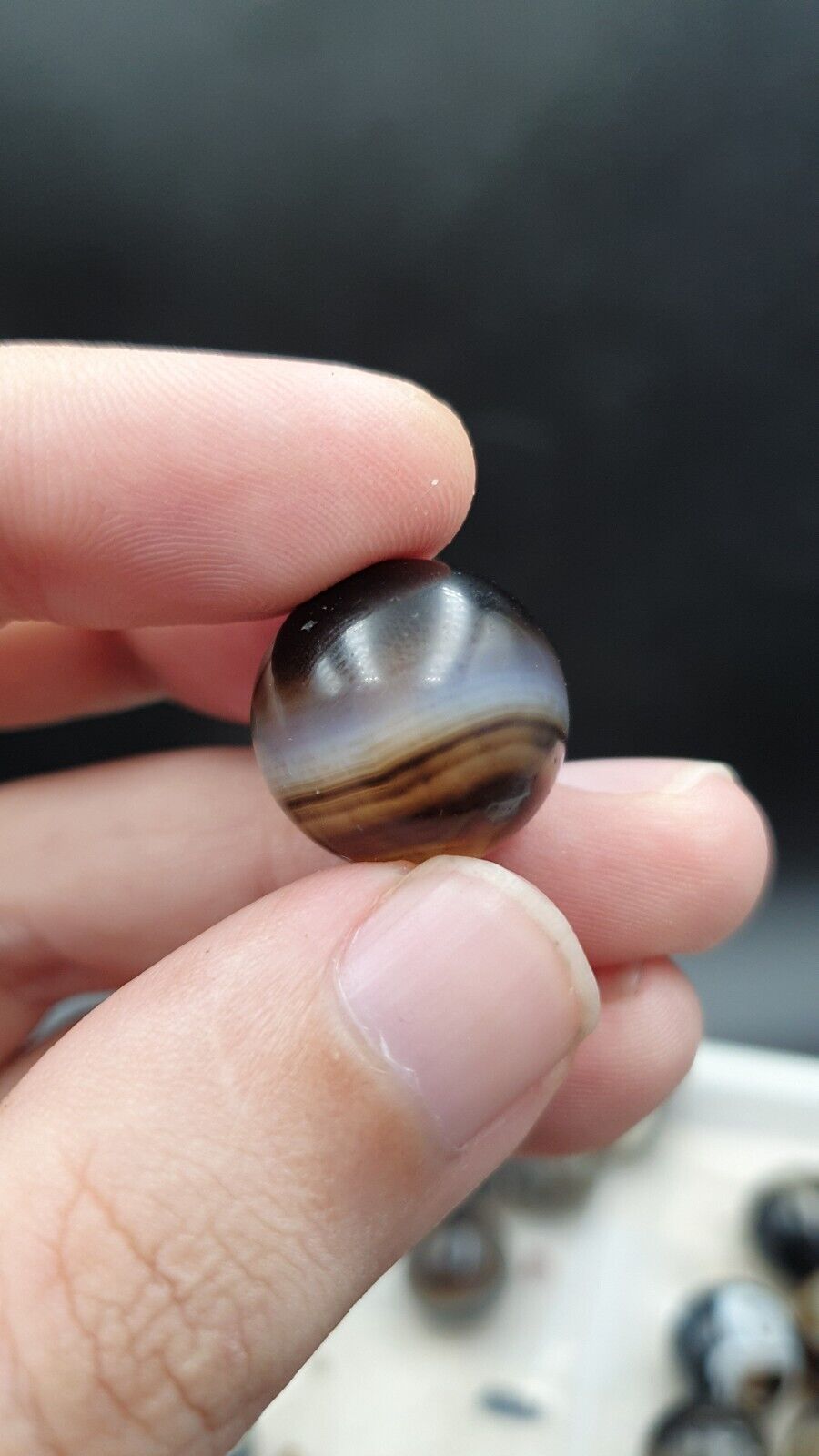 Antique Ancient INDO Himalaya Agate stone Bead Suleimani Agate 18.5mm