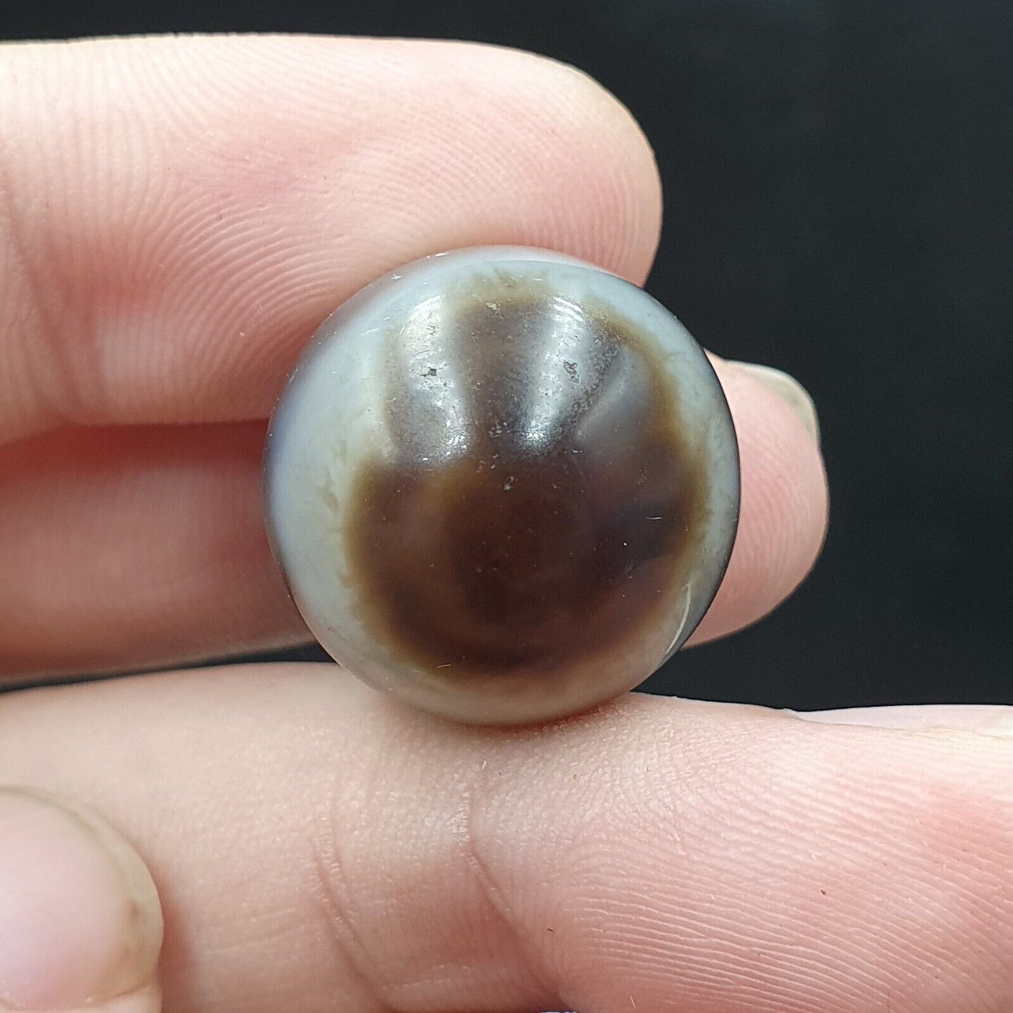 Antike antike INDO-Himalaya-Achat-Steinperle, Suleimani-Achat, 19,8 mm