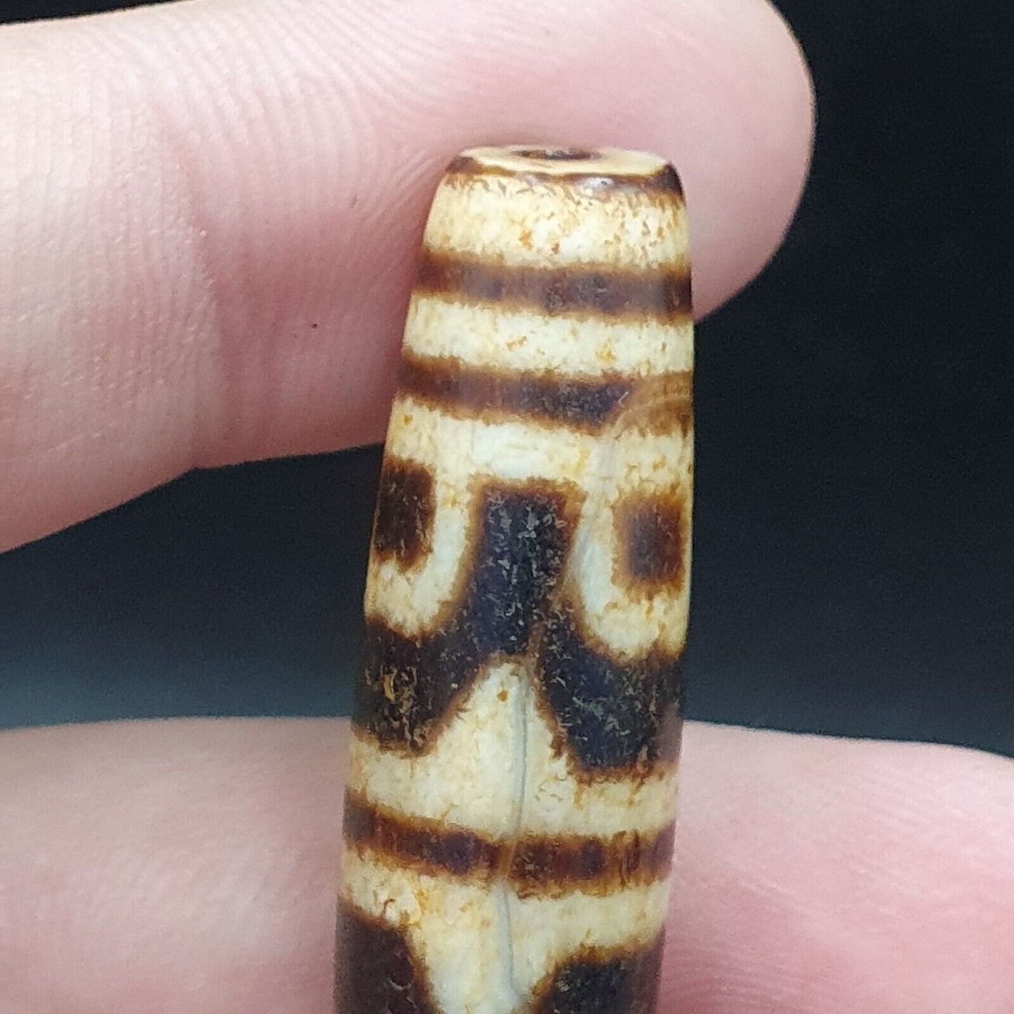 Alte Himalaya-tibetische Venenaugen, natürliche Achat-Amulett-Dzi-Perlen
