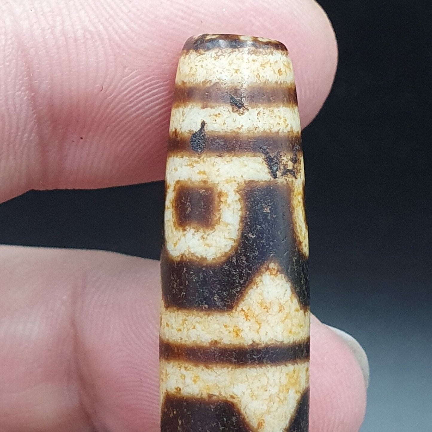 Alte Himalaya-tibetische Venenaugen, natürliche Achat-Amulett-Dzi-Perlen