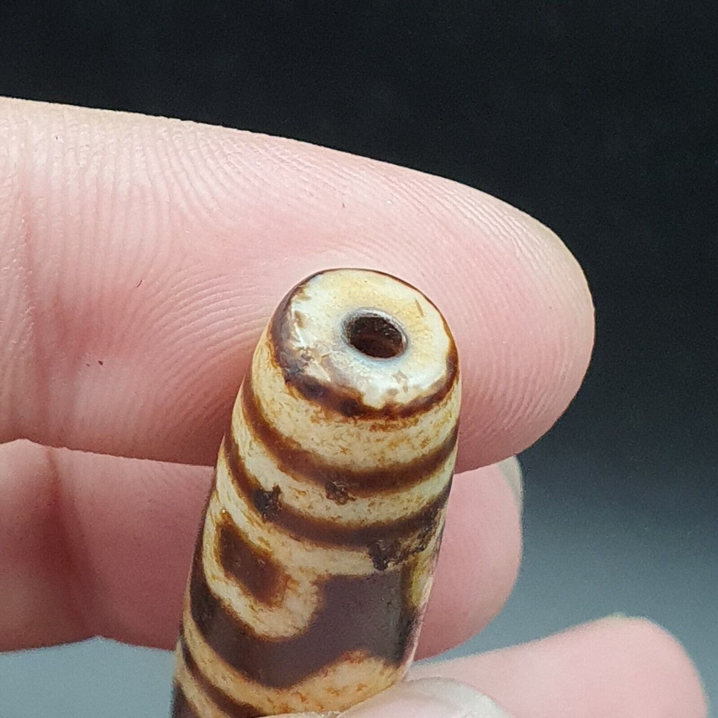 Alte Himalaya-tibetische Venenaugen, natürliche Achat-Amulett-Dzi-Perlen