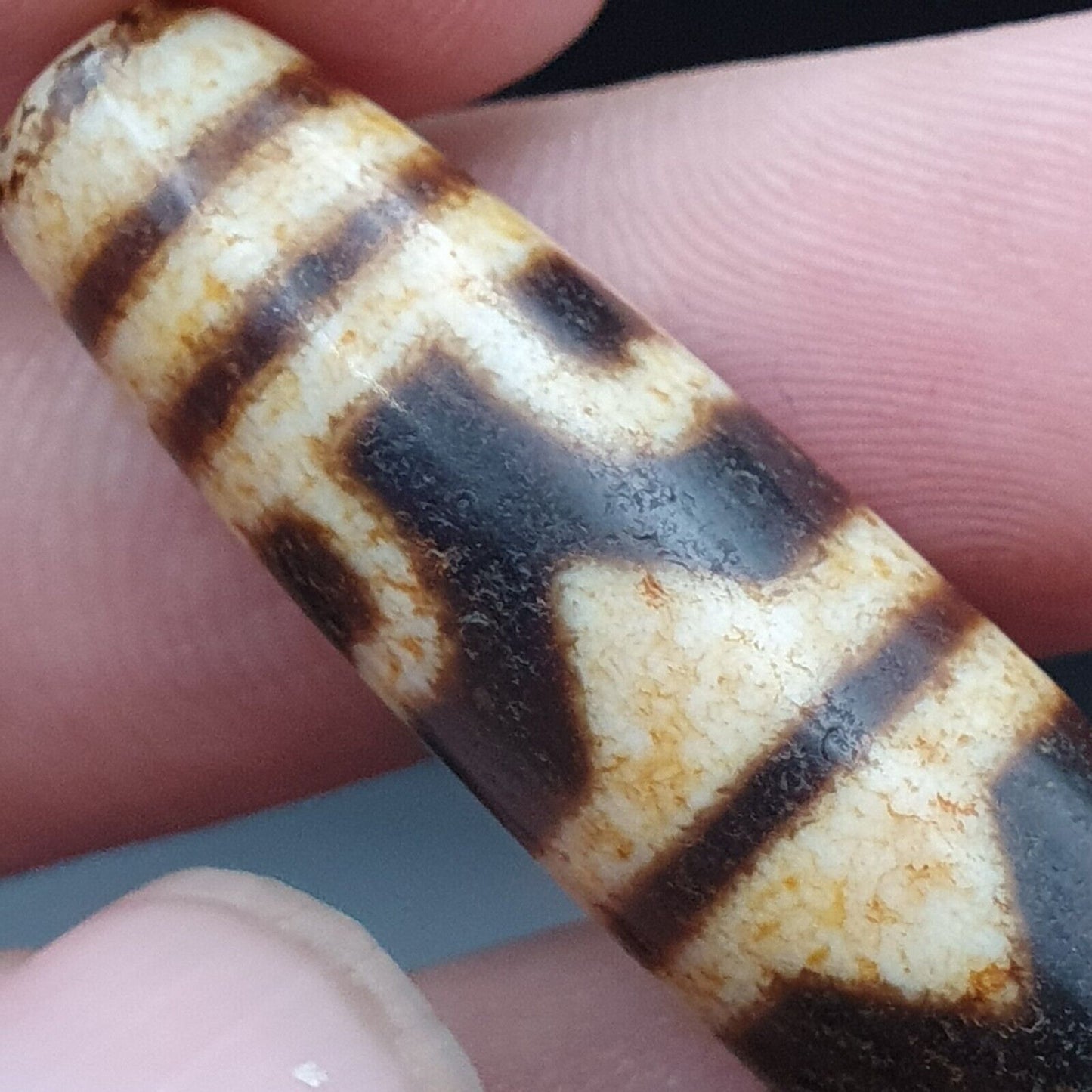 Alte Himalaya-tibetische Venenaugen, natürliche Achat-Amulett-Dzi-Perlen