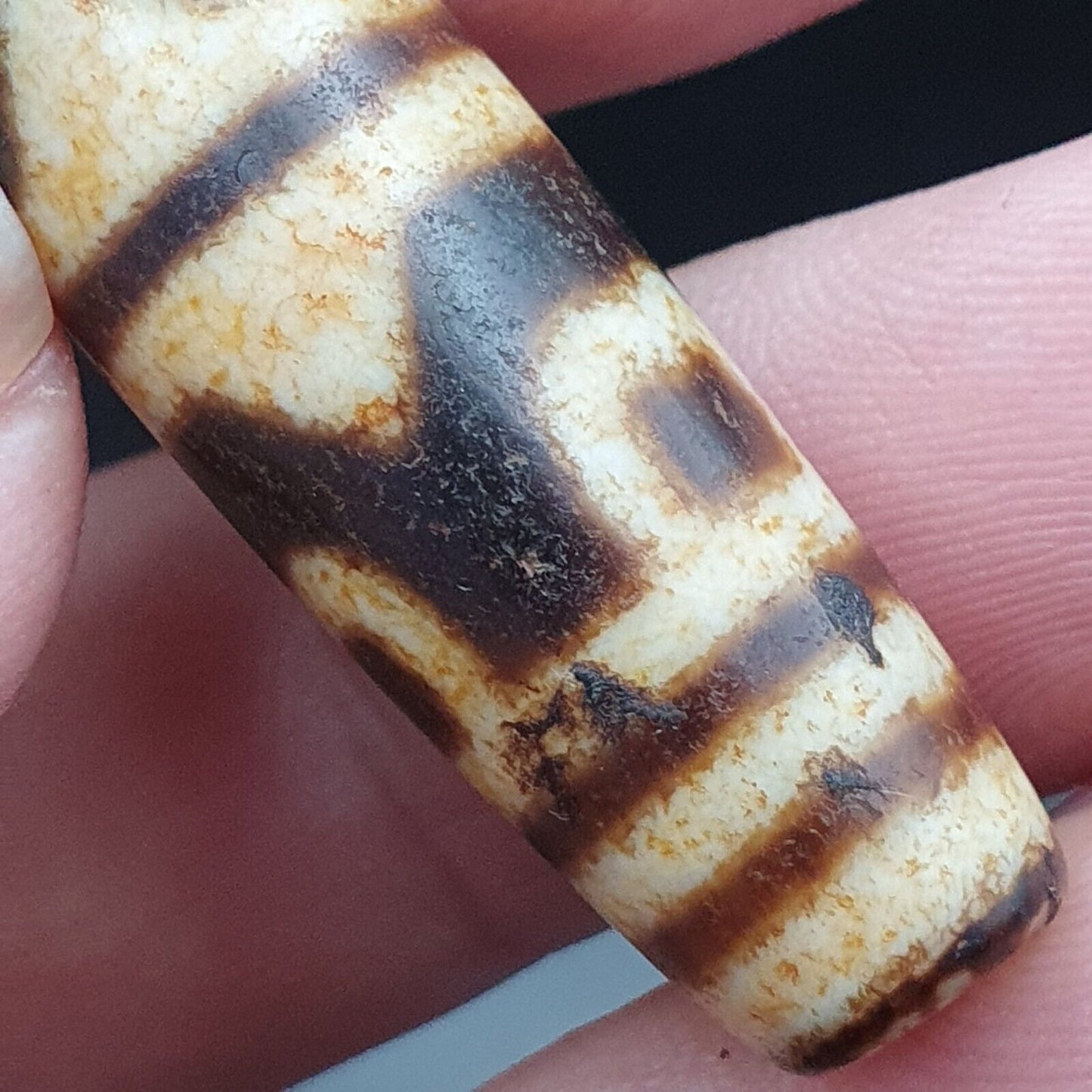 Alte Himalaya-tibetische Venenaugen, natürliche Achat-Amulett-Dzi-Perlen