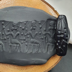 Indo Tibetan Carving Agate Eye stone Bead Amulet #10211