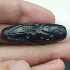 Indo Tibetan Carving Agate Eye stone Bead Amulet #10211
