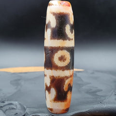 Nepalese Himalayan Tibetan Dzi Tripple Tasso 3 eyes Spiritual Amulet Mala Bead