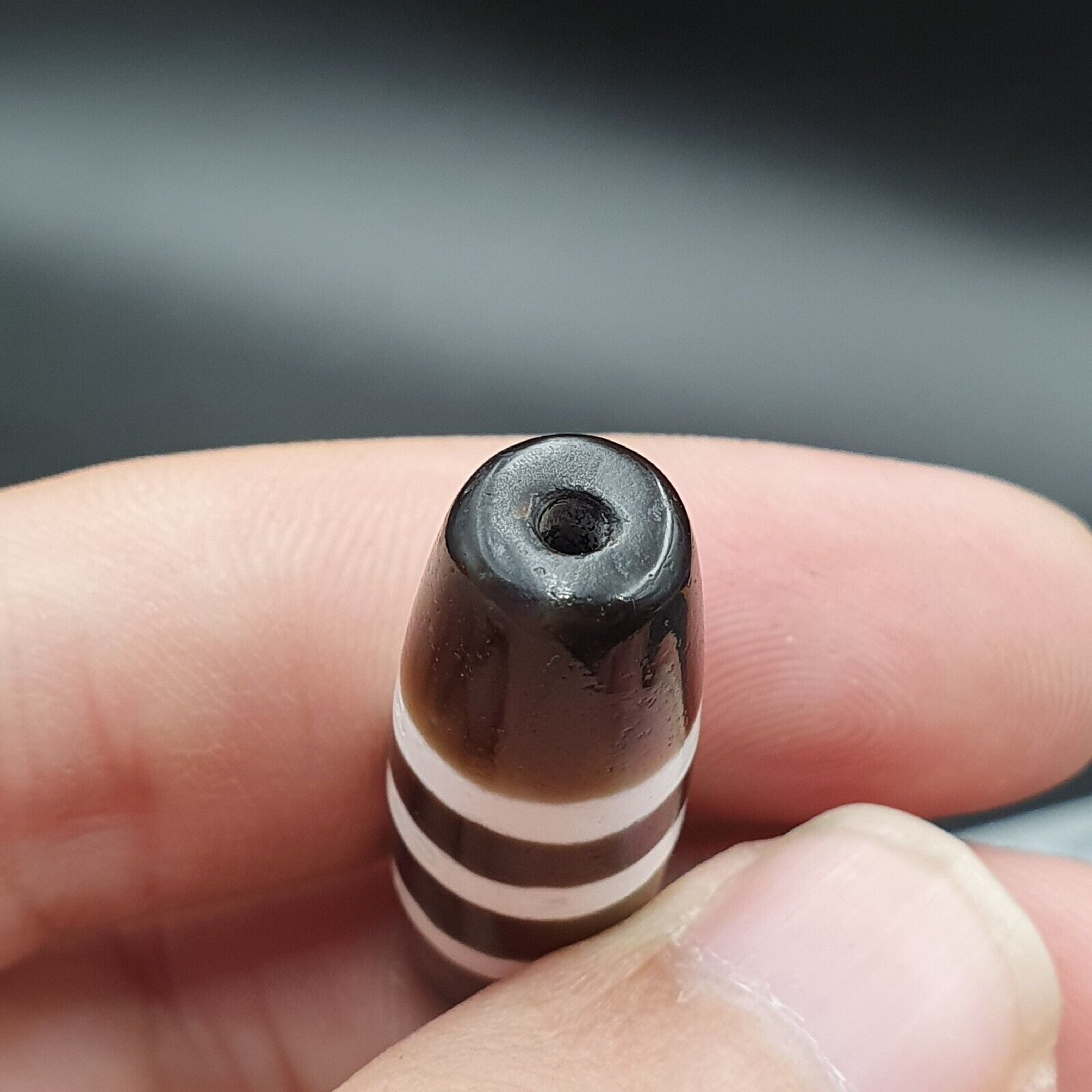 Himalayan Indo Tibetan 3 Lines Beads unique Patterns Dzi Amulet Beads