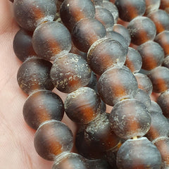 Antique Vintage Ven glass beads Aventurine fancy trade Beads 11MM Strand