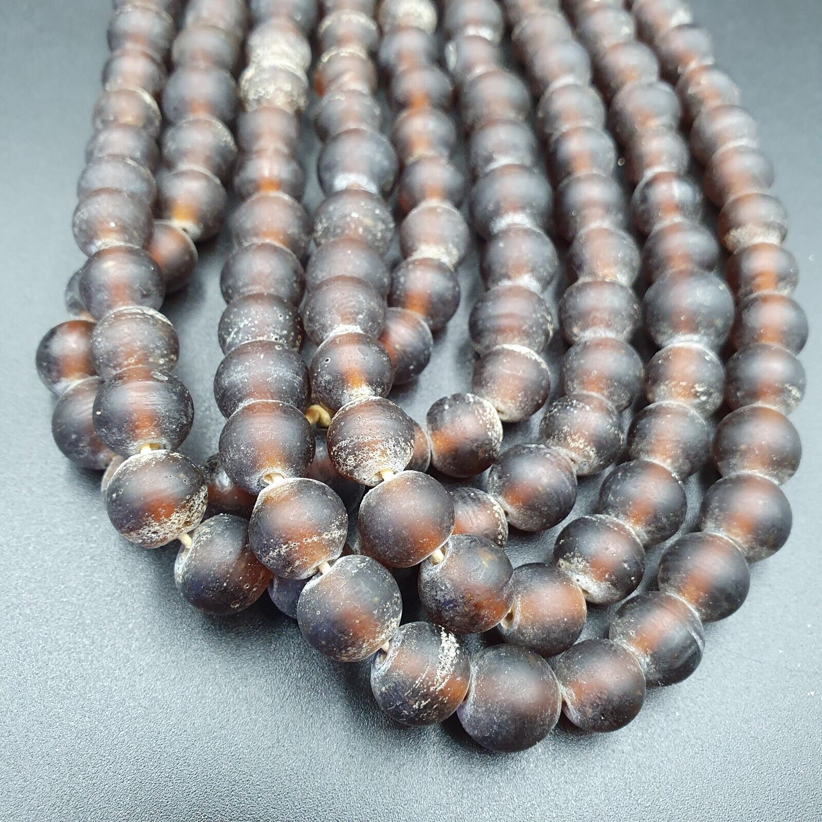 Antique Vintage Ven glass beads Aventurine fancy trade Beads 11MM Strand