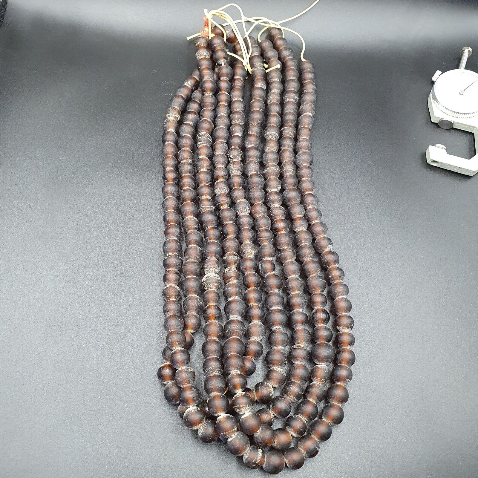 Antique Vintage Ven glass beads Aventurine fancy trade Beads 11MM Strand