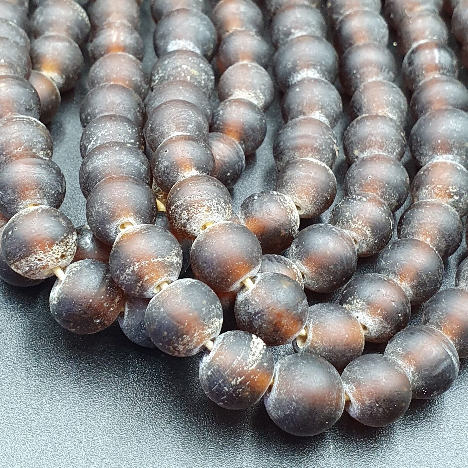 Antique Vintage Ven glass beads Aventurine fancy trade Beads 11MM Strand