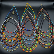 East Oasis Vintage Chevron and Seed Bead Necklaces Wholesale Lot of 20