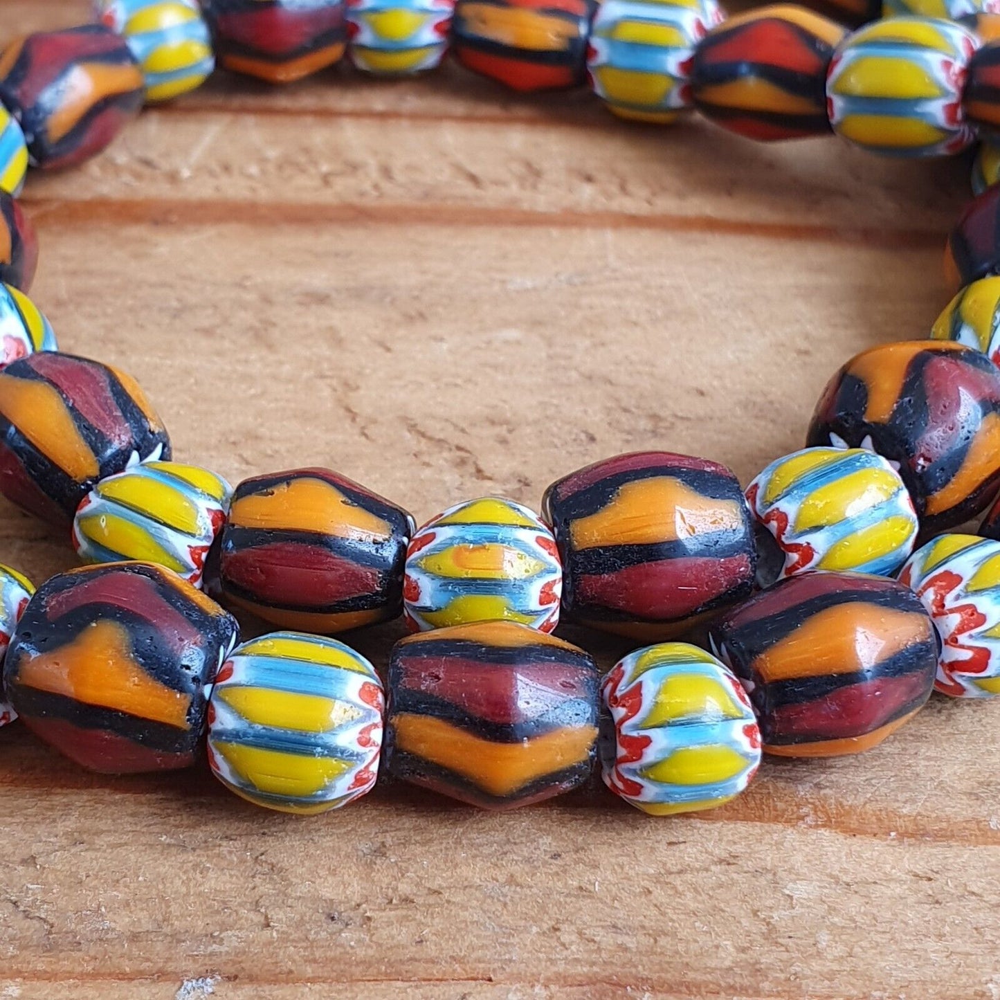 Vintage Perlen Alte Chevrons Perlen Halskette