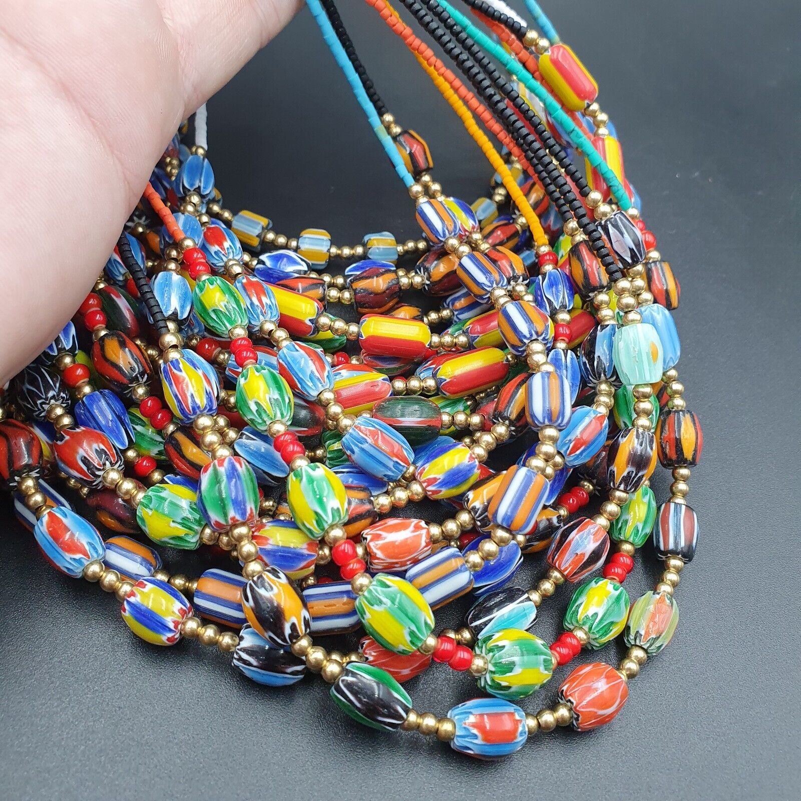 Lot 20 Necklaces Chevron and Seed Beads Wholesale Lot for Beads Reseller.