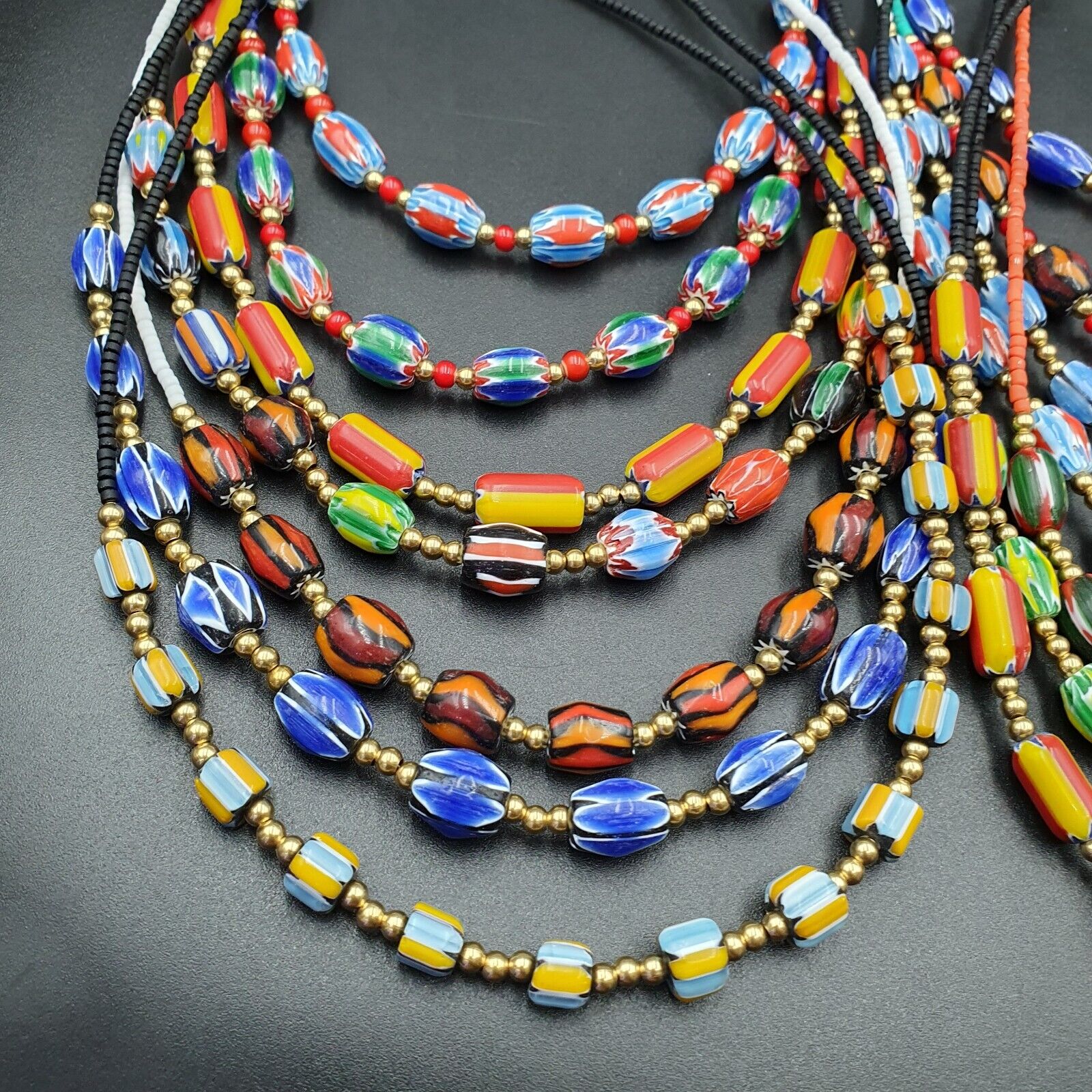 Lot 20 Necklaces Chevron and Seed Beads Wholesale Lot for Beads Reseller.