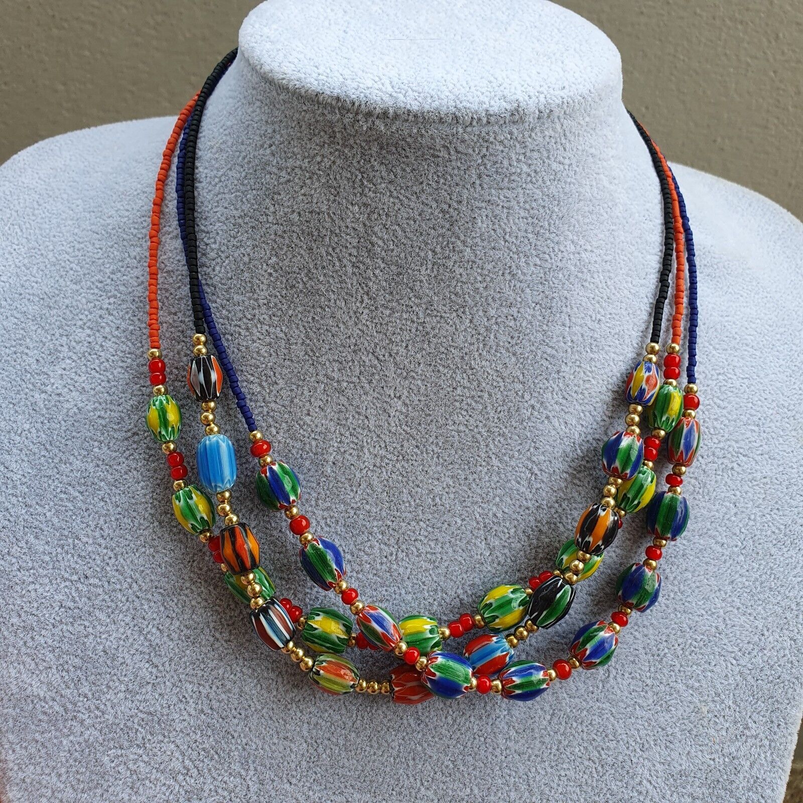 Lot 20 Necklaces Chevron and Seed Beads Wholesale Lot for Beads Reseller.