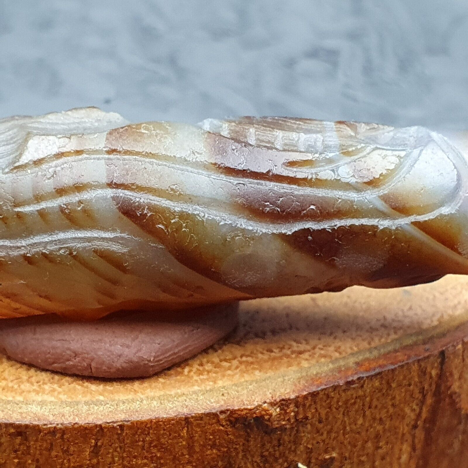 Rare Animals Antique Ancient Indo Tibetan Carving Agate Bead Amulet