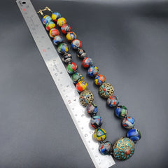 Beautiful Old Tibetan Trade Jewelry With Coral & Turquoise Necklace