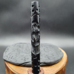 Horse Warriors Antique Ancient Indo Tibetan Carving Agate Eyes stone Bead Amulet