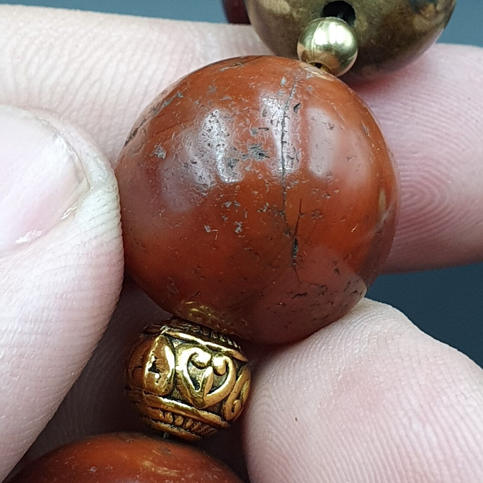 South East Asian Antiquities Ancient Agate Old Brumes Buddhain Pumtek Bead