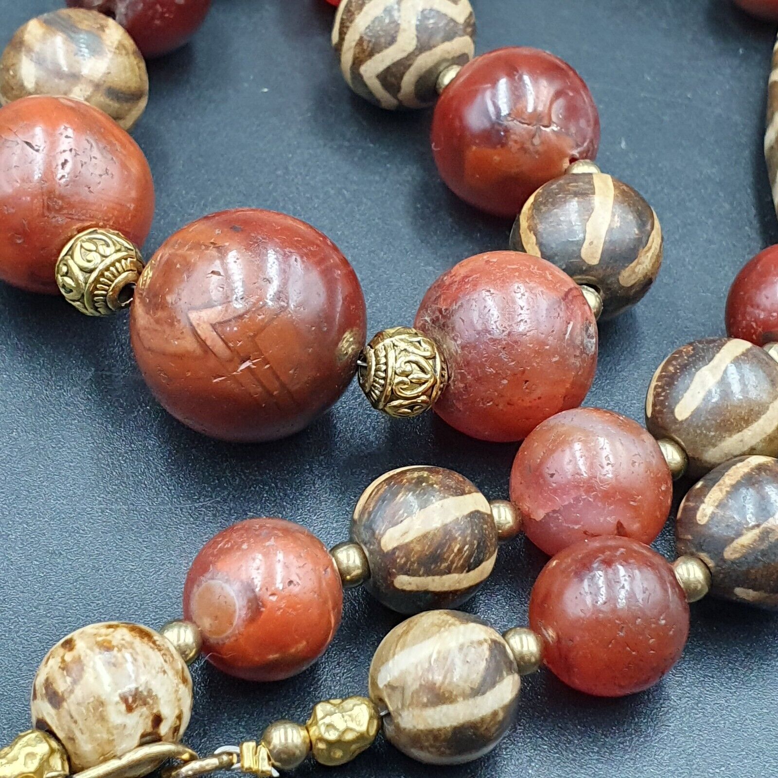South East Asian Antiquities Ancient Agate Old Brumes Buddhain Pumtek Bead