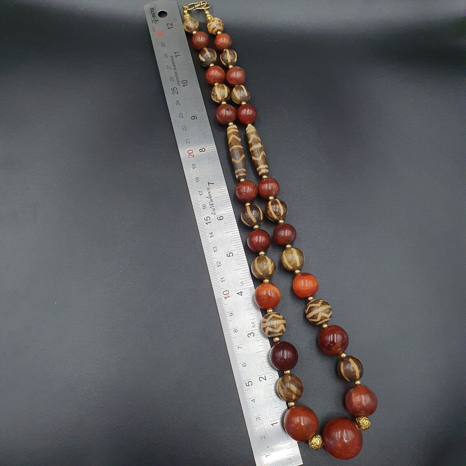 South East Asian Antiquities Ancient Agate Old Brumes Buddhain Pumtek Bead