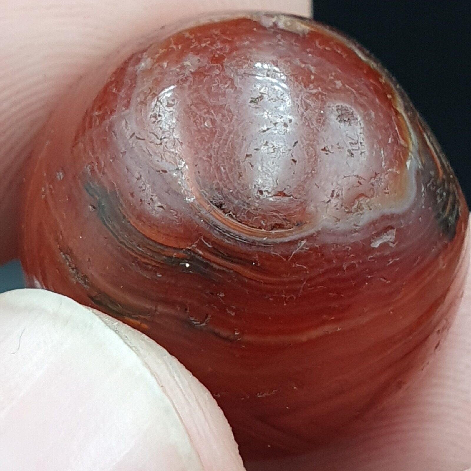 2 Old Ancient Indo Tibetan Carnelian Agate Beads lot 2 Beads