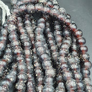 East Oasis Vintage Garnet Red Glass Trade Beads 10mm 24 Inch Full Strand