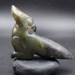 Antique Stone Jade mysterious Creature Animal carving stone Amulet   JD-8