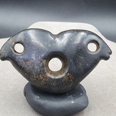 Antique Black Magnetic Stone mysterious animal carving Jade Amulet Stone MG - 1